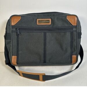 Vintage Pan Am Airlines bag luggage strap travel weekender carryon green brown